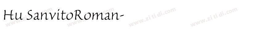 Hu SanvitoRoman字体转换